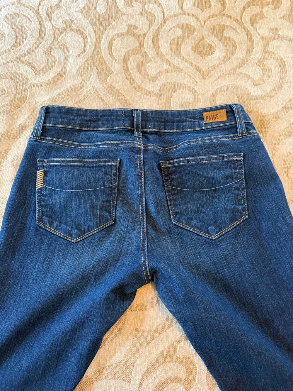 PAIGE Skyline Ankle Peg Jeans 29 Medium Wash Stretch Denim - Picture 13 of 14